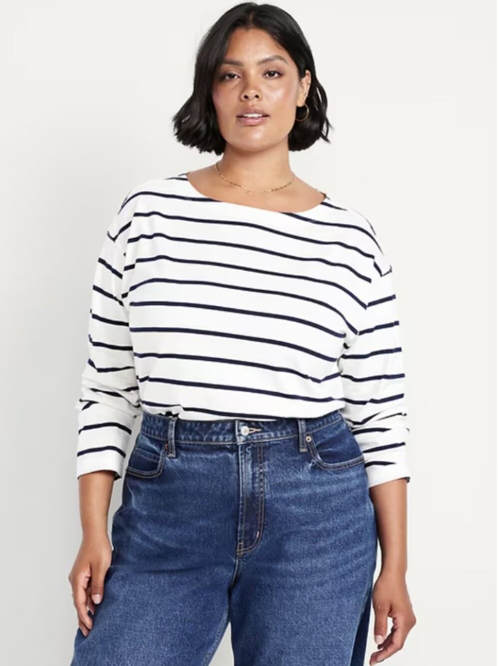 Old Navy - NWT - Striped Boatneck Long Sleeve Top